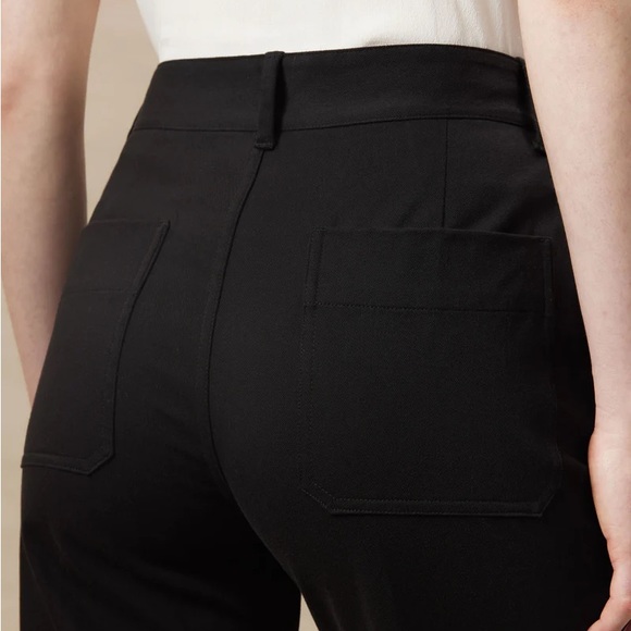 NWT Frank & Oak The Jane Straight Fit High Rise Pant in Black 6 - Picture 2 of 12